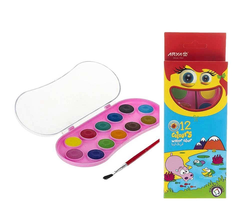 آبرنگ 12 رنگ آریا